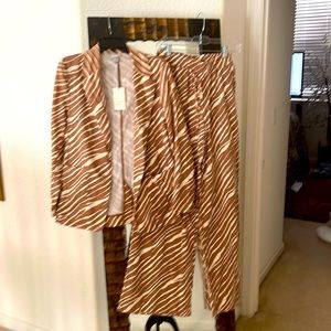 Wide leg Linen Pants suit